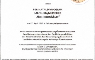 Zertifikat Frauenarzt Salzburg Herz